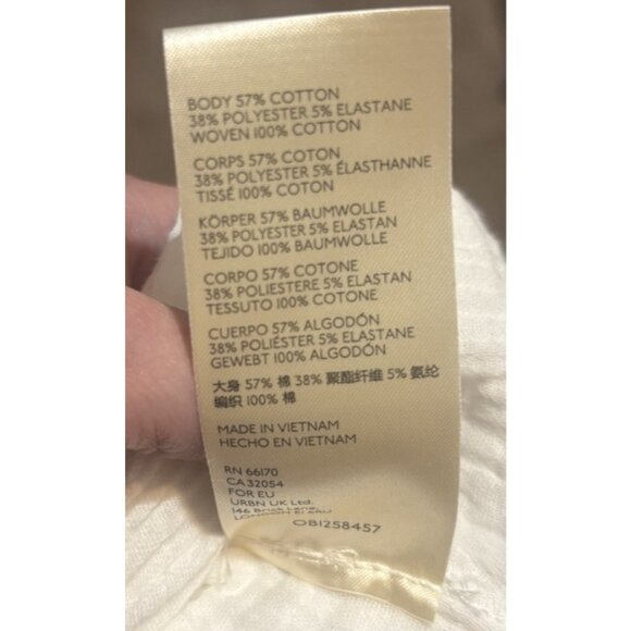 Free People We the Free DALLAS CROP HENLEY TOP IN WHITE Womens Top Size XL - Picture 10 of 10